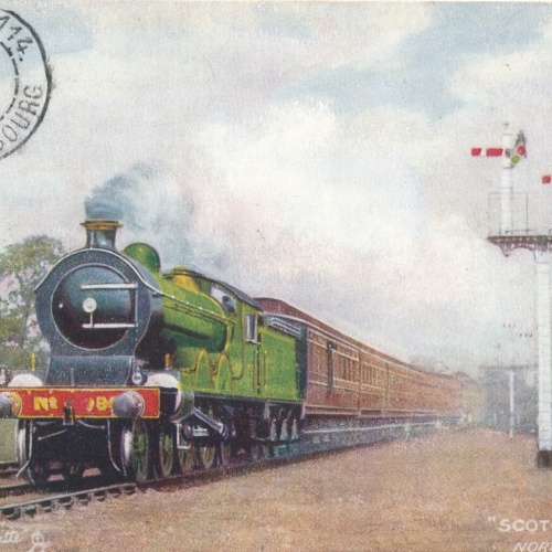 AK Eisenbahn - Zug Scotch Express North Eastern RLY Ansichtskarte (14301)