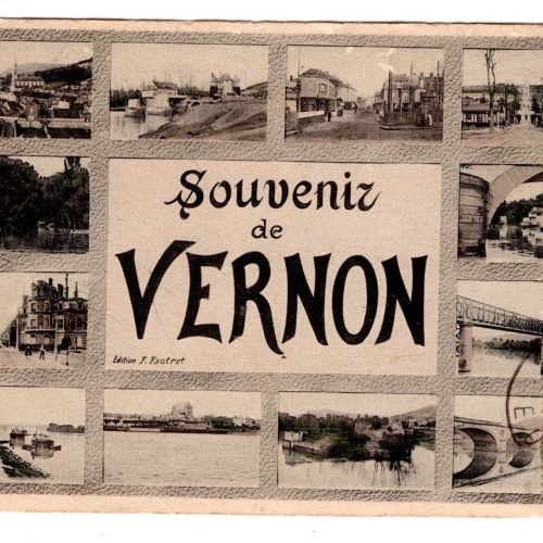 AK, Souvenir de Vernon, Frankreich, Ansichtskarte (S6181)