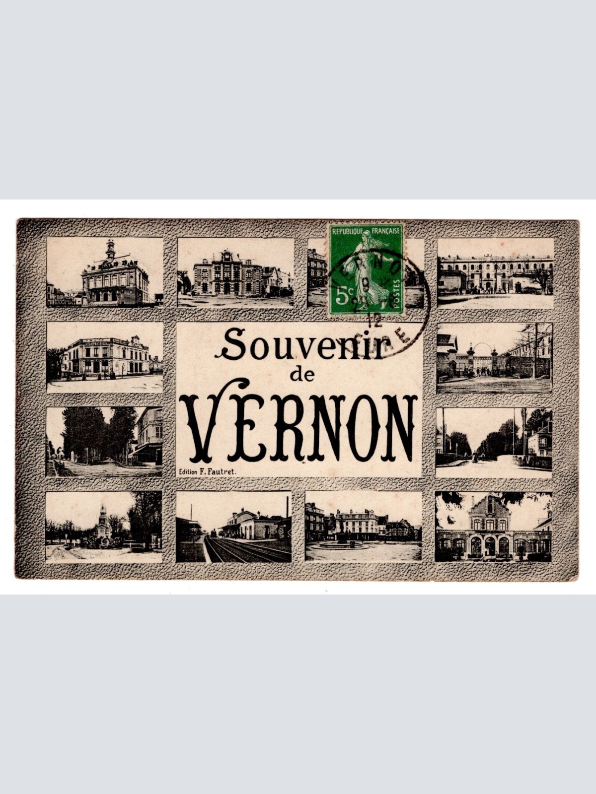 AK, Souvenir de Vernon, Frankreich, Ansichtskarte (S6198)