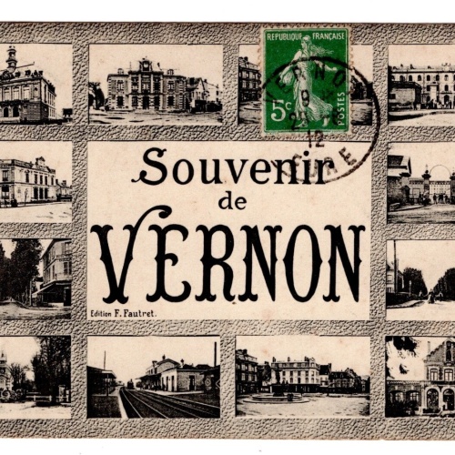 AK, Souvenir de Vernon, Frankreich, Ansichtskarte (S6198)