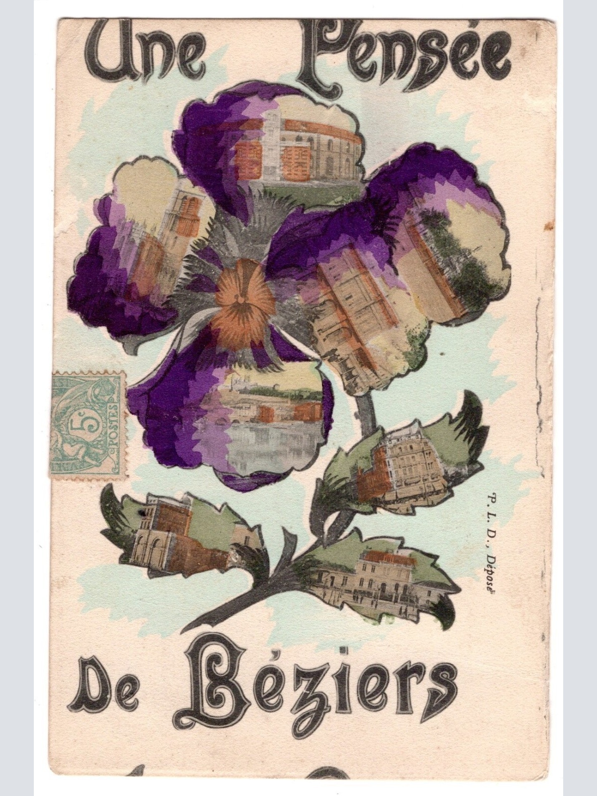 AK, Une Pensee de Béziers, Frankreich, Ansichtskarte (S6200)