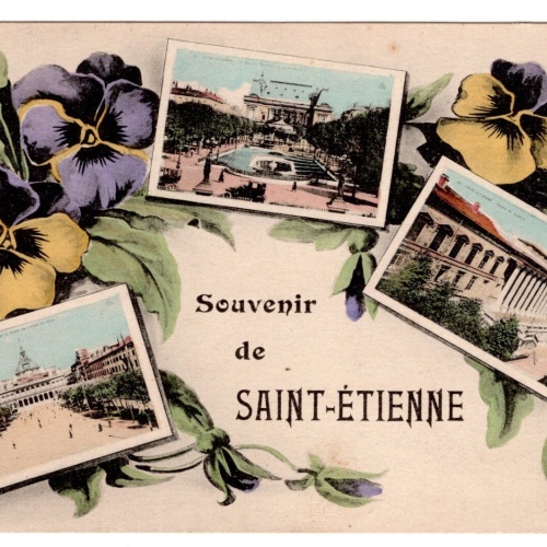 AK, Souvenir de Saint-Étienne, Frankreich, Ansichtskarte (S6214)