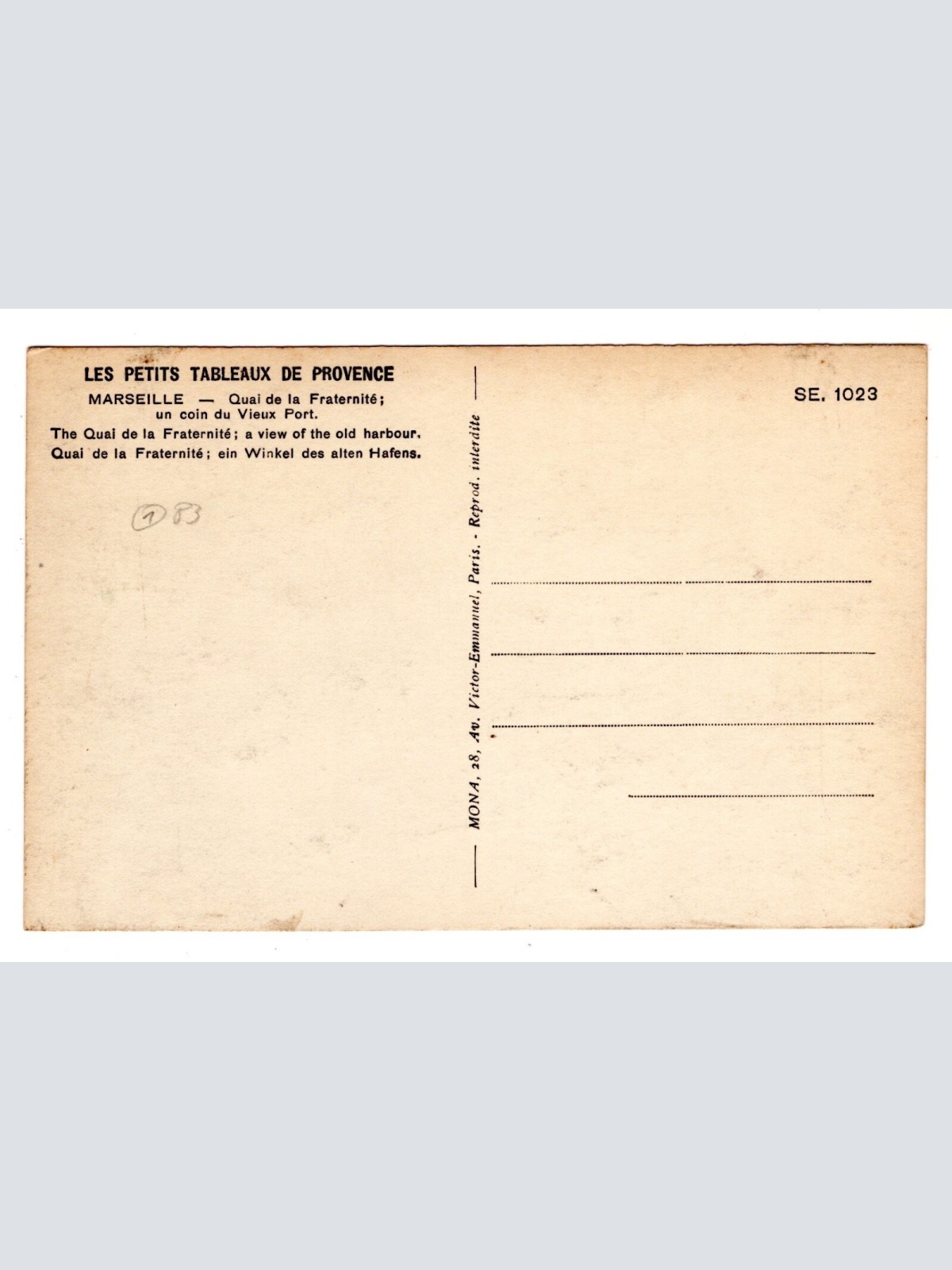 AK, Marseille, Frankreich, Ansichtskarte (S6249)