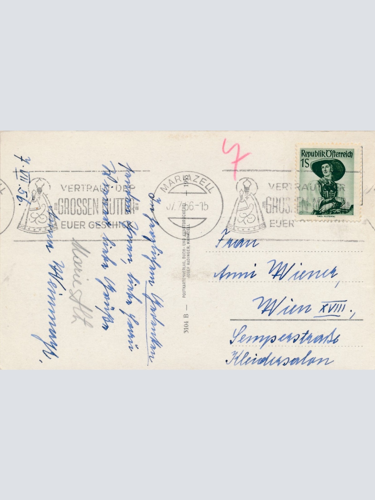 AK aus Mariazell mit Tonion Steiermark Ansichtskarte (14466)