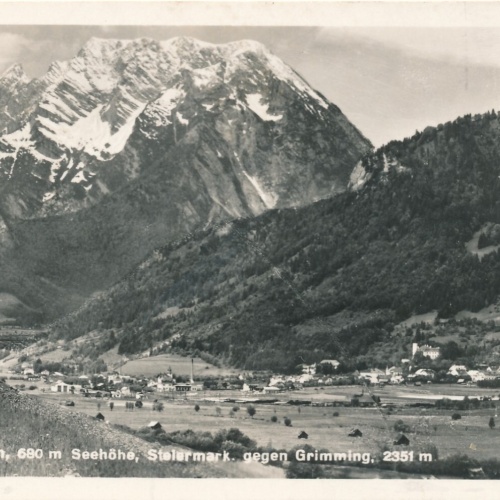 AK aus Stainach gegen Grimming Steiermark Ansichtskarte (14476)