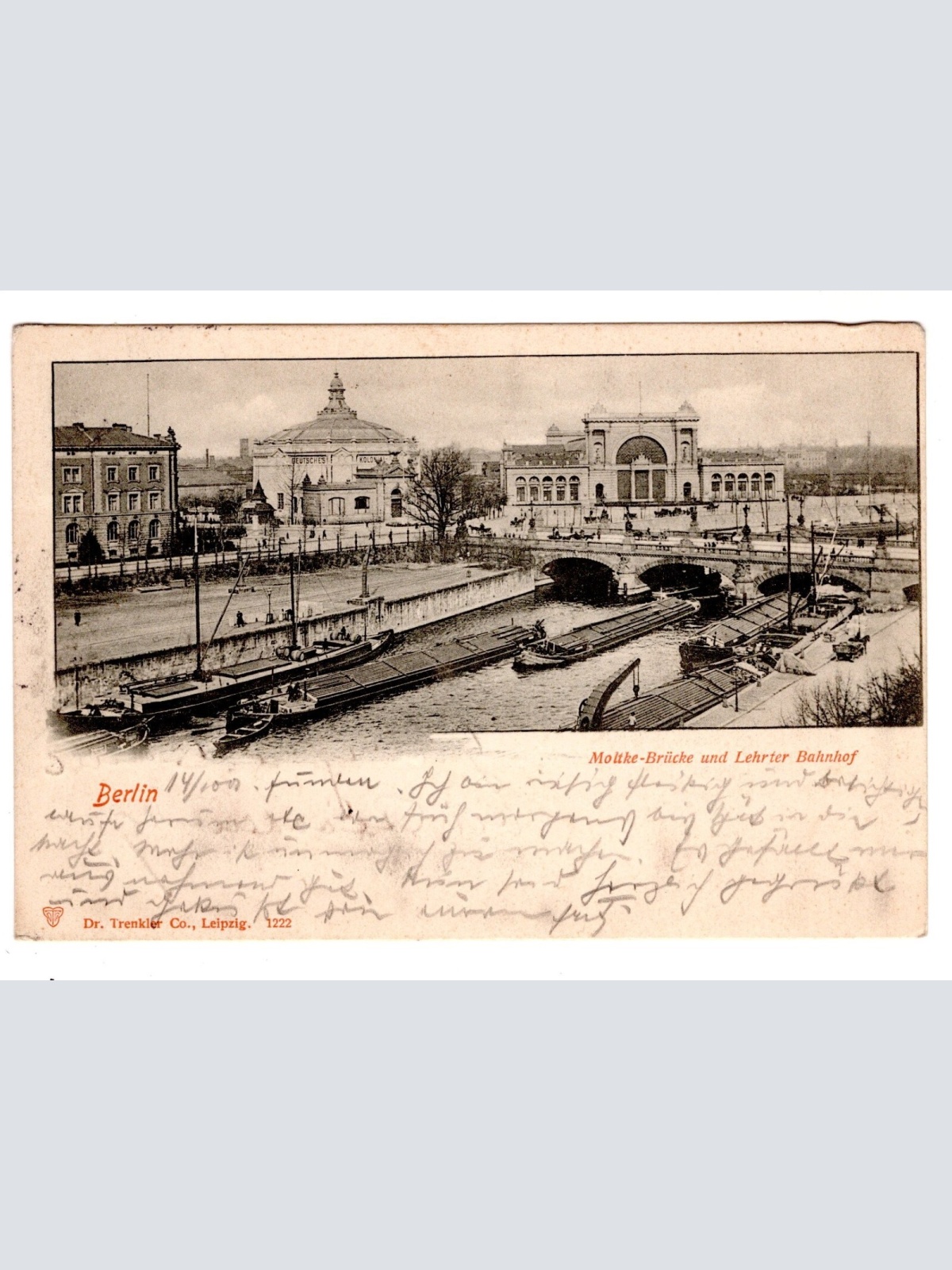 AK, Berlin, Moltke-Brücke und Lehrter Bahnhof, Ansichtskarte (S6268)