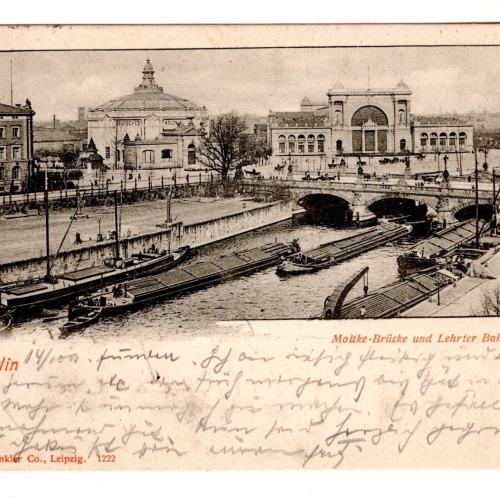 AK, Berlin, Moltke-Brücke und Lehrter Bahnhof, Ansichtskarte (S6268)