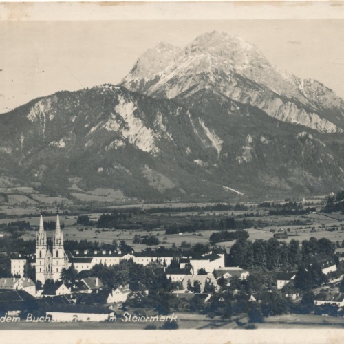 AK aus Admont mit dem Buchberg Steiermark Ansichtskarte (14501)