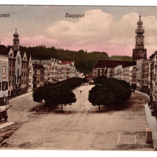 AK, Burghausen, Bayern, Hauptplatz, Ansichtskarte (S6273)