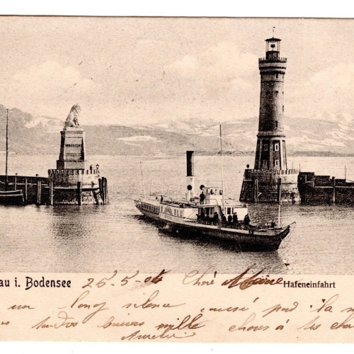 AK, Lindau, Hafeneinfahrt, Bayern, Ansichtskarte (S6287)