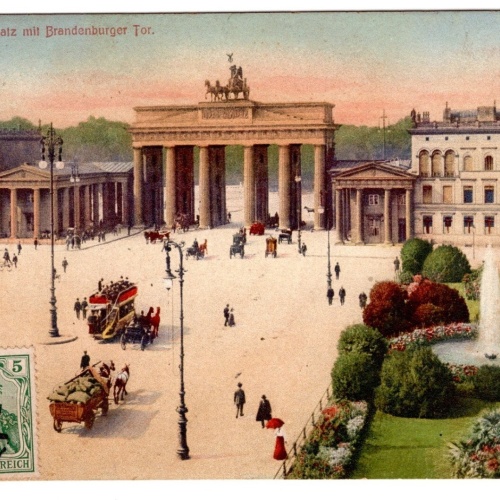 AK, Berlin, Pariserplatz mit Brandenburger Tor, Ansichtskarte (S6298)