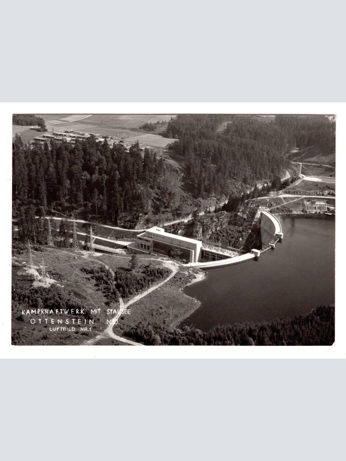 AK, Kampkraftwerk mit Stausee Ottenstein, Niederösterreich Ansichtskarte (S6349)