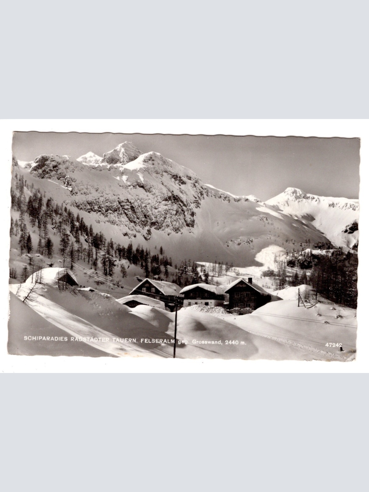 AK, Schiparadies Radstädter Tauern. Felseralm, Salzburg, Ansichtskarte (S6350)