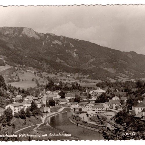 AK, Reichraming mit Schieferstein, Oberösterreich, Ansichtskarte (S6353)