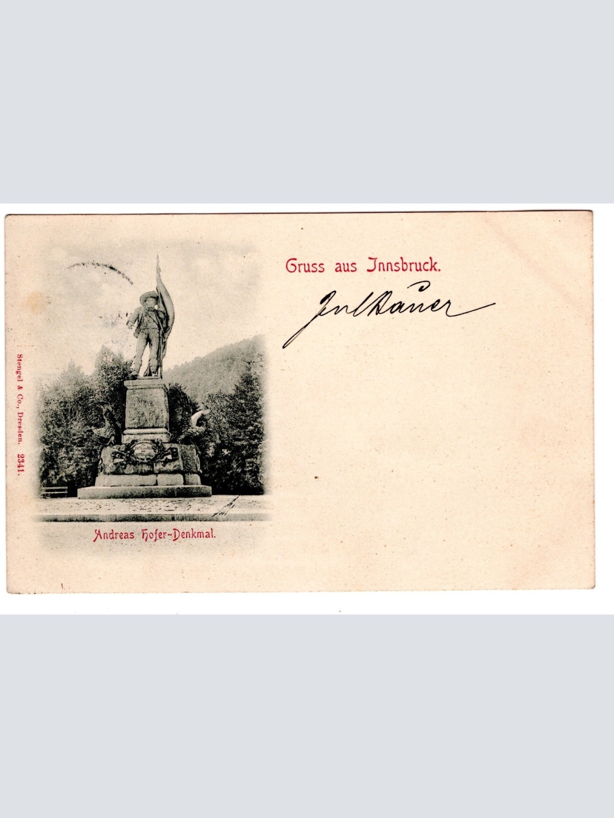 AK, Andreas Hofer Denkmal, Innsbruck, Tirol, Ansichtskarte (S6360)