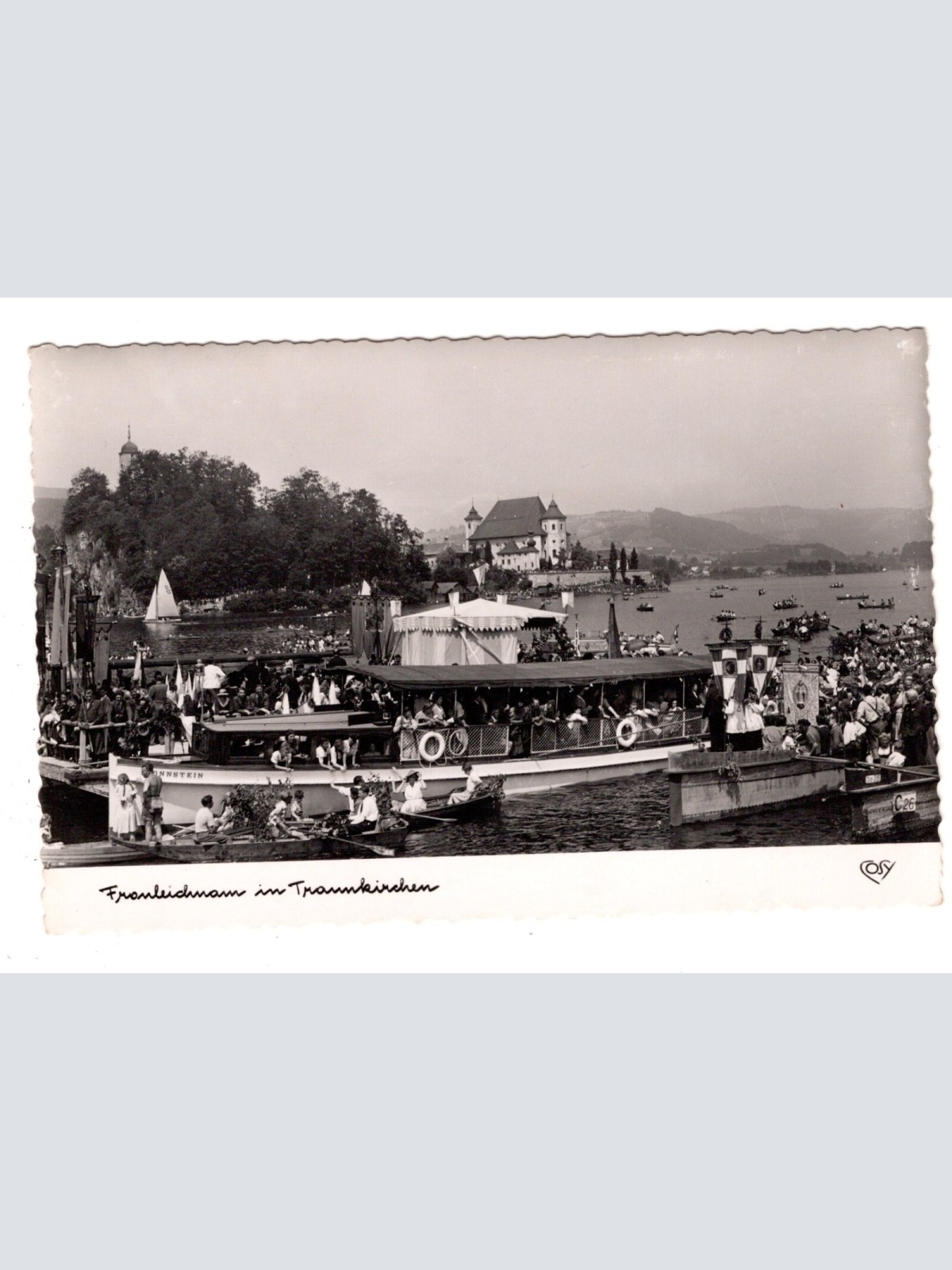 AK, Fronleichnam in Traunkirchen, Oberösterreich, Ansichtskarte (S6421)