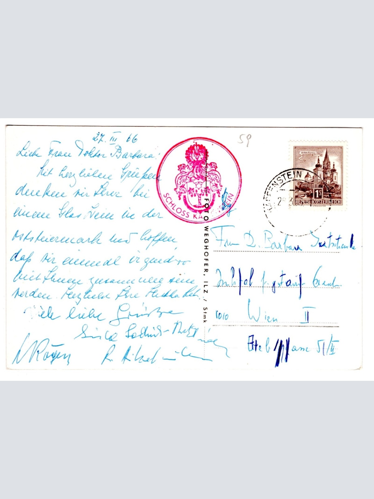 AK, Schloss Kapfenstein, Steiermark, Ansichtskarte (S6464)