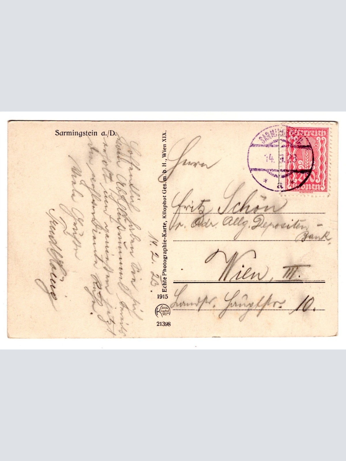 AK, Sarmingstein, Oberösterreich, Ansichtskarte (S6486)