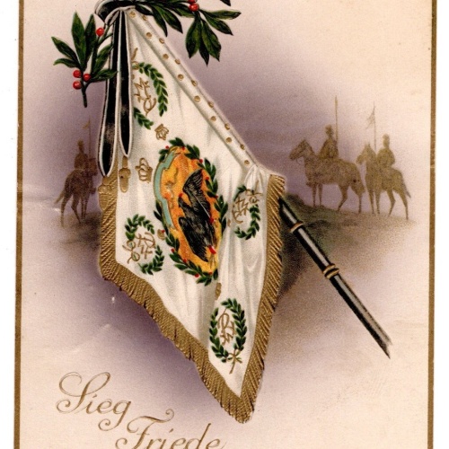 AK, Sieg, Friede, Heimkehr, Flagge, Ansichtskarte (S6592)