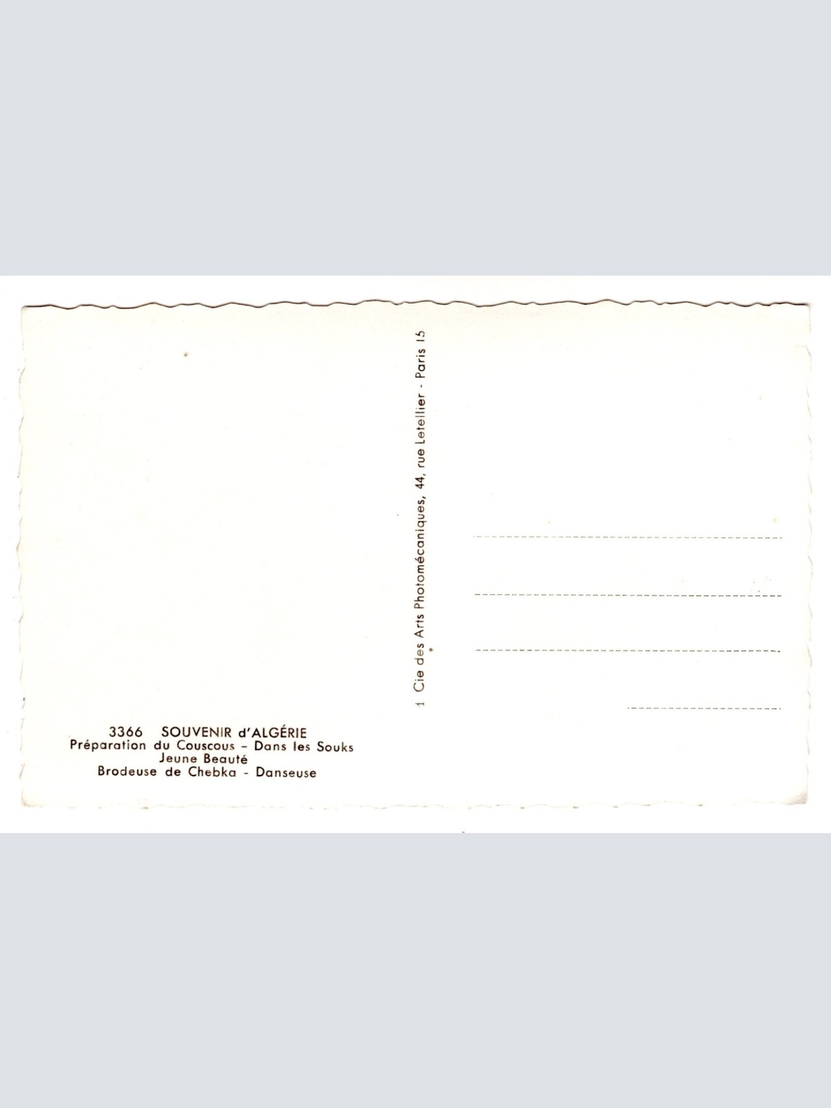 AK, Souvenir d'Algerie, Ansichtskarte (S6598)