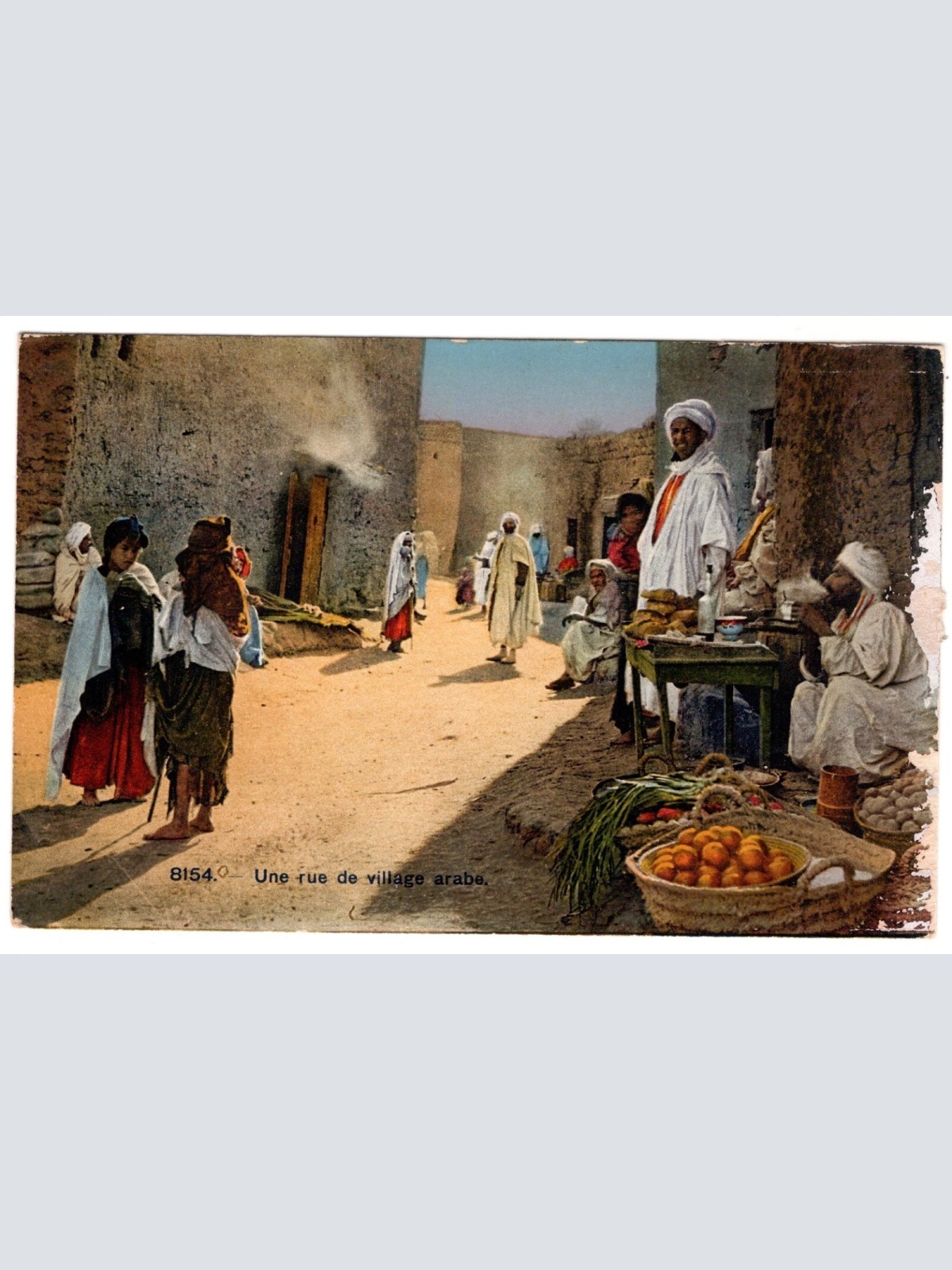 AK, Une rue de village arabe, Ansichtskarte (S6608)