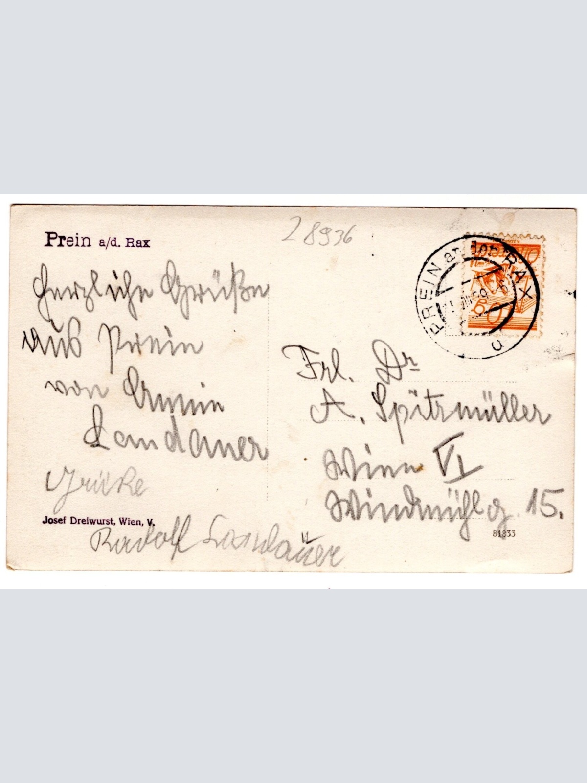 AK, Prein an der Rax, Niederösterreich, Ansichtskarte (S6629)