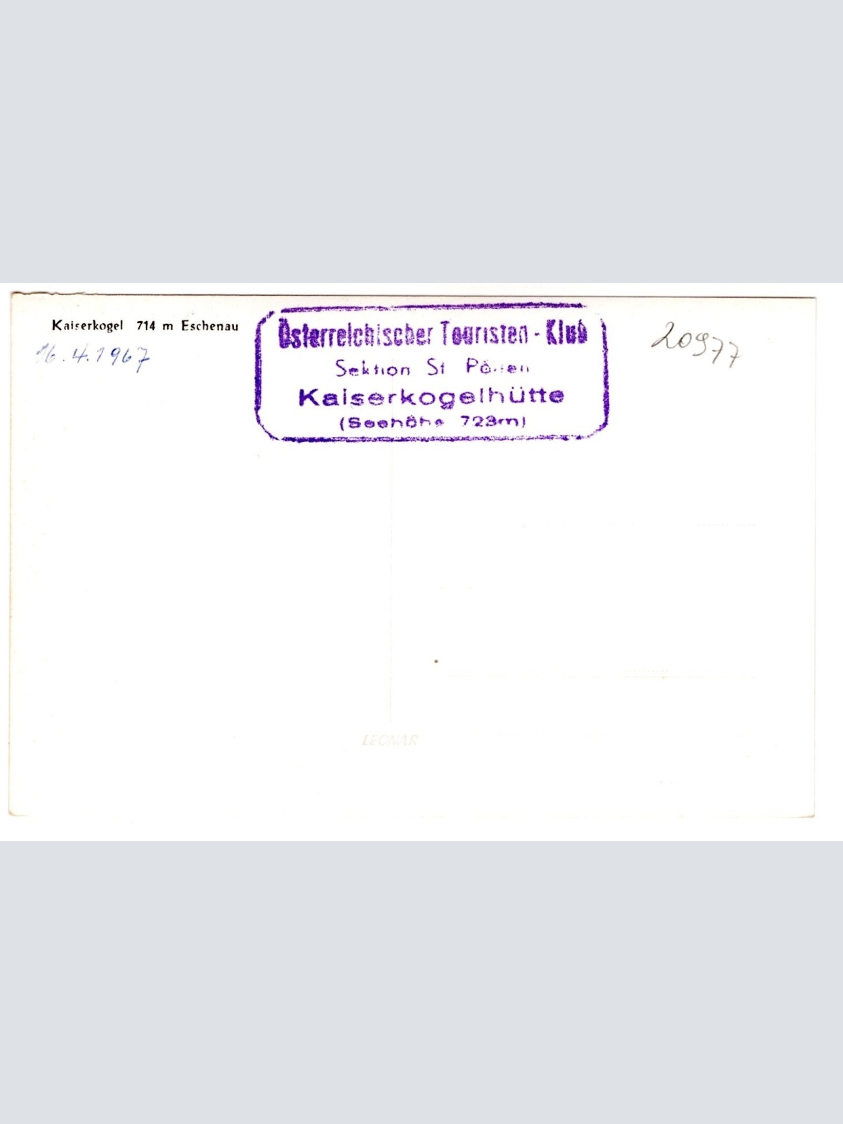 AK, Kaiserkogel, Eschenau, Niederösterreich, Ansichtskarte (S6634)