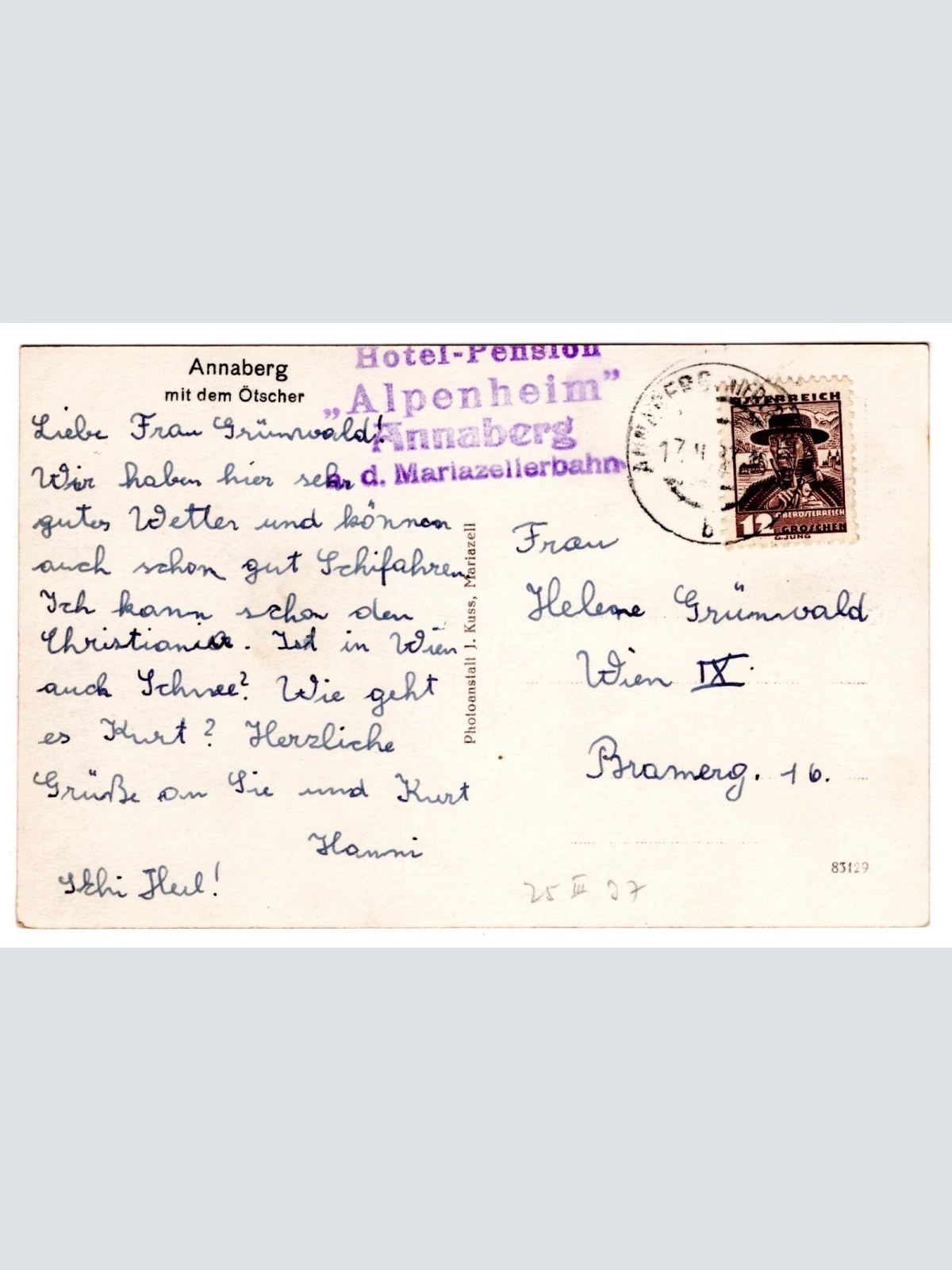 AK, Annaberg mit dem Ötscher, Niederösterreich, Ansichtskarte (S6639)