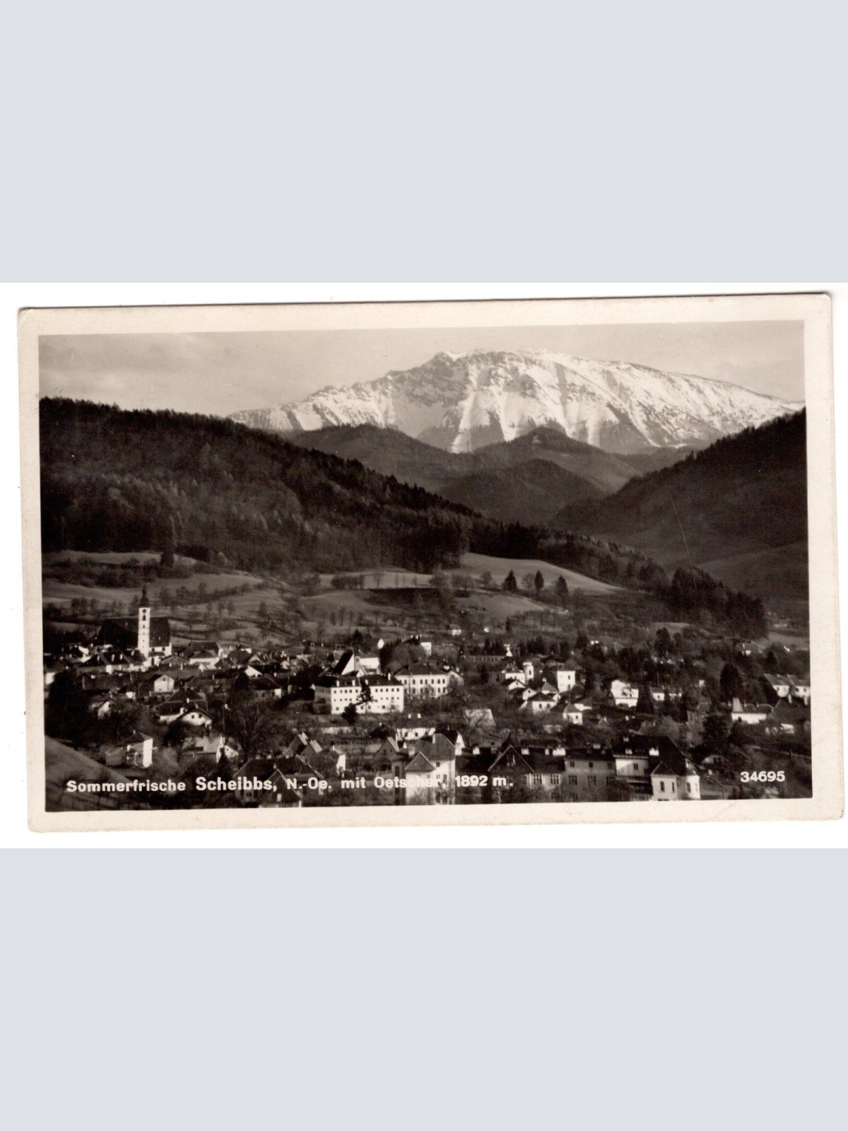 AK, Scheibbs mit Ötscher, Niederösterreich, Ansichtskarte (S6740)