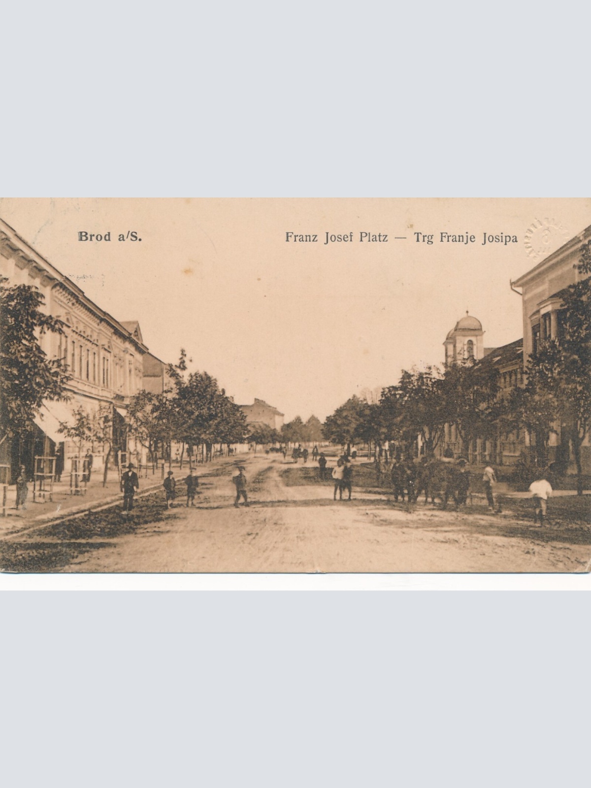 AK aus Brod a/S. Franz Josef Platz Bosnien Herzegowina Ansichtskarte (14396)