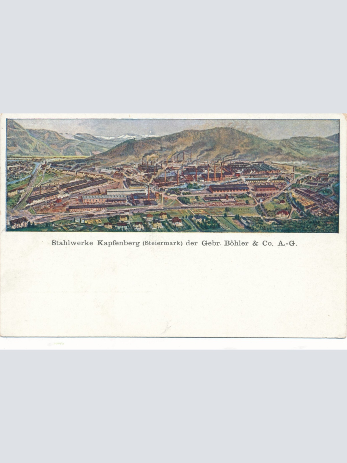 AK aus Kapfenberg Stahlwerke der Gebr Böhler Steiermark Ansichtskarte (14410)