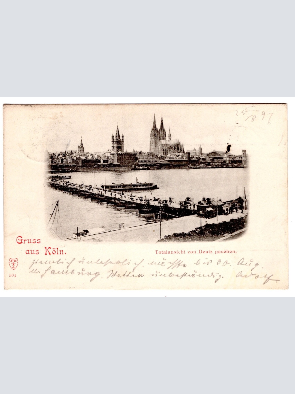 AK, Köln, Totalansicht von Deutz gesehen, Ansichtskarte (S6787)