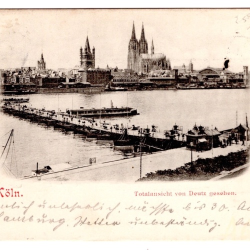 AK, Köln, Totalansicht von Deutz gesehen, Ansichtskarte (S6787)