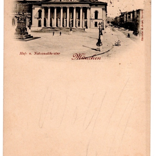 AK, München, Hof- u. Nationaltheater, Bayern, Ansichtskarte (S6838)