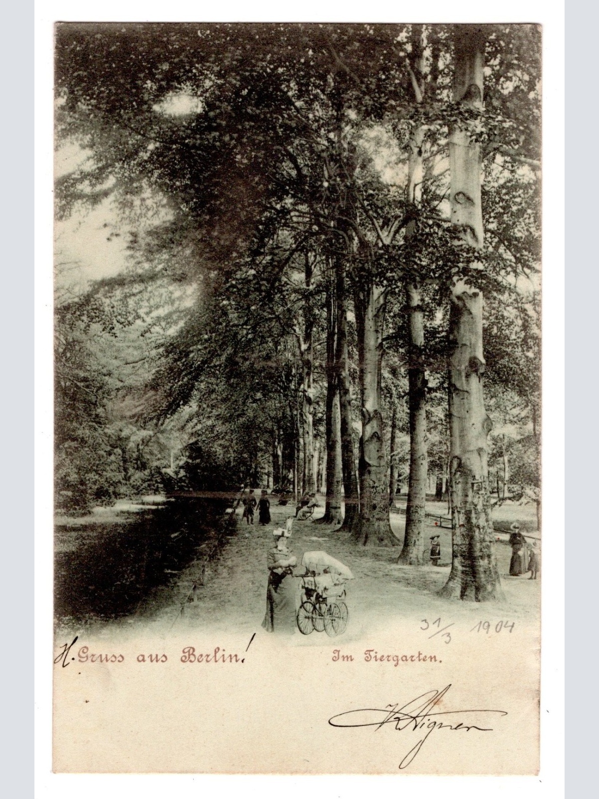 AK, Gruß aus Berlin, Im Tiergarten, Ansichtskarte (S6853)