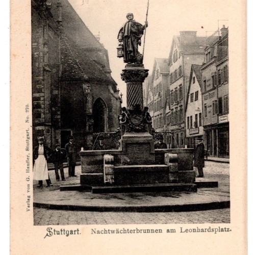 AK, Stuttgart, Nachtwächterbrunnen, Baden-Württemberg, Ansichtskarte (S6860)