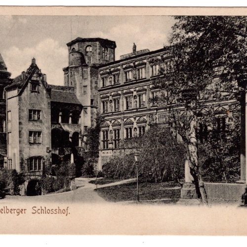 AK, Heidelberger Schlosshof, Baden-Württemberg, Ansichtskarte (S6888)