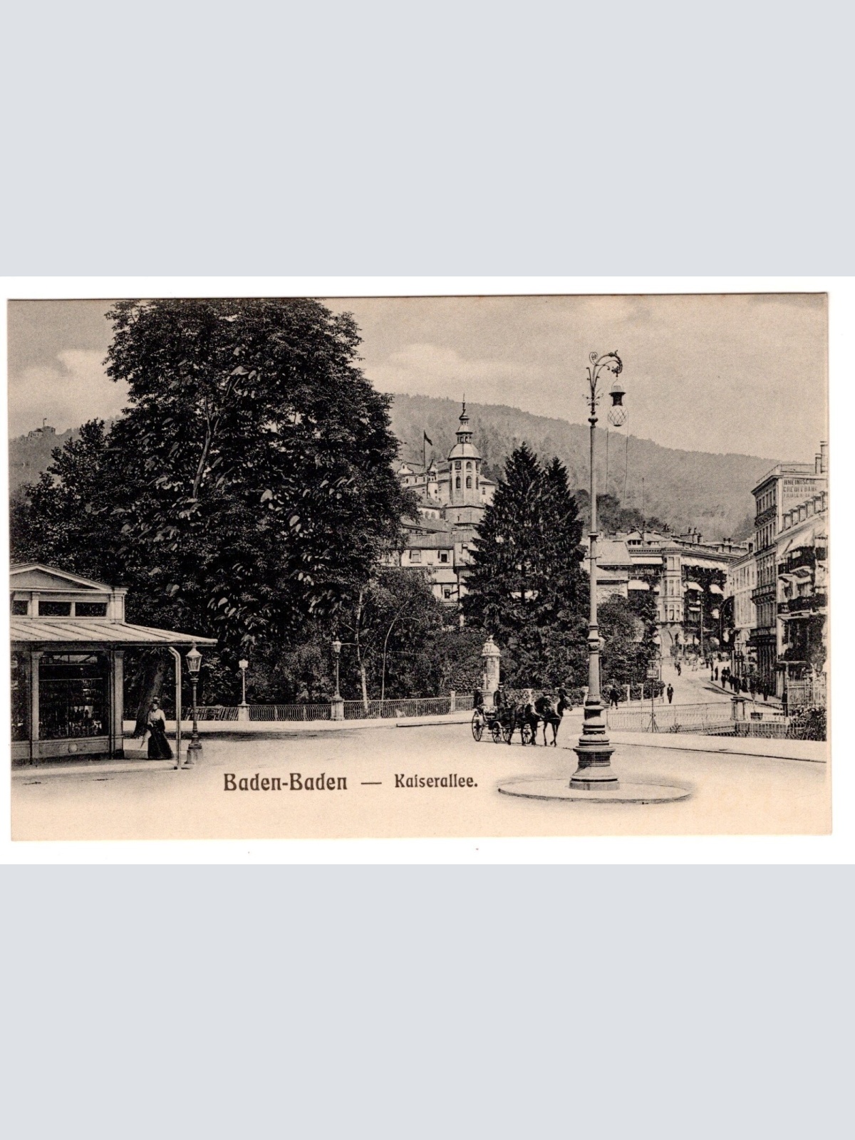 AK, Baden-Baden, Kaiserallee, Baden-Württemberg, Ansichtskarte (S6890)
