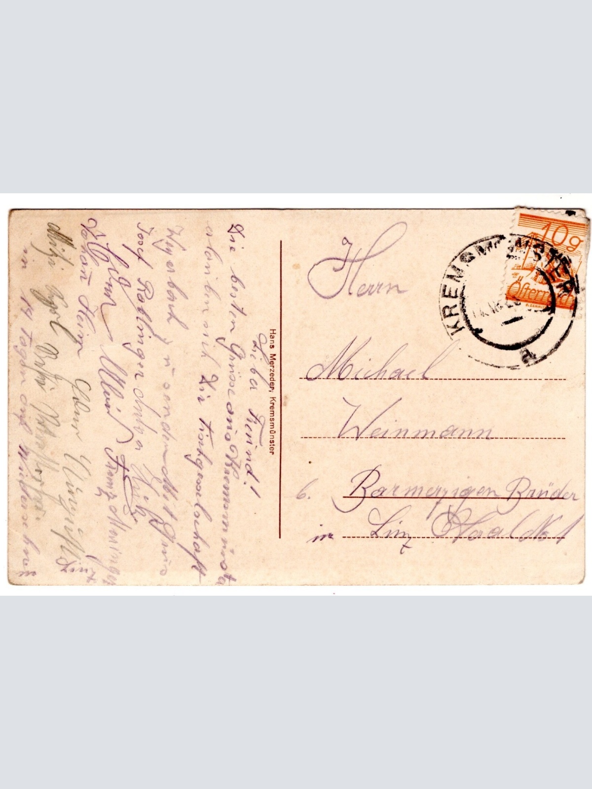 AK, Weinstüberl im Stifte Kremsmünster, Oberösterreich, Ansichtskarte (S6947)