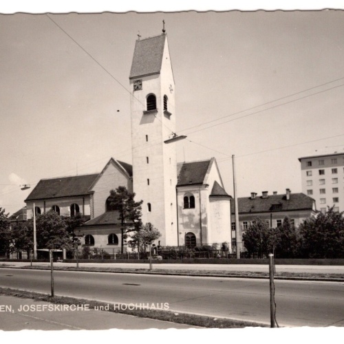 AK, St. Pölten, Josefskirche und Hochhaus Niederösterreich Ansichtskarte (S6954)