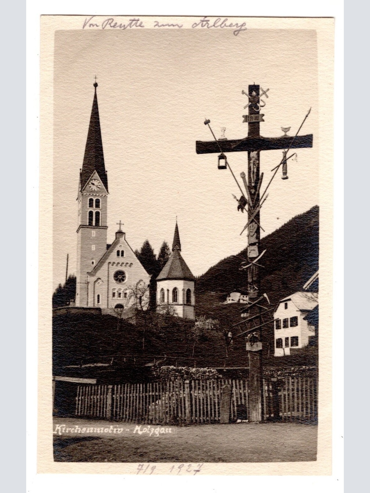 AK, Kirchenmotiv Holzgau, Tirol, Ansichtskarte (S6956)