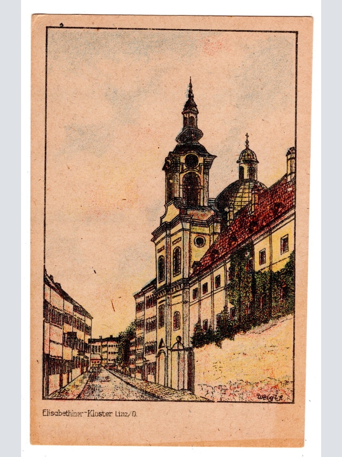 AK, Elisabethiner Kloster Linz, Oberösterreich, Ansichtskarte (S6957)