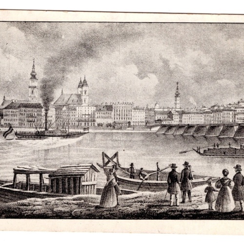 AK, Holzbrücke, Linz, Oberösterreich, Ansichtskarte (S6958)