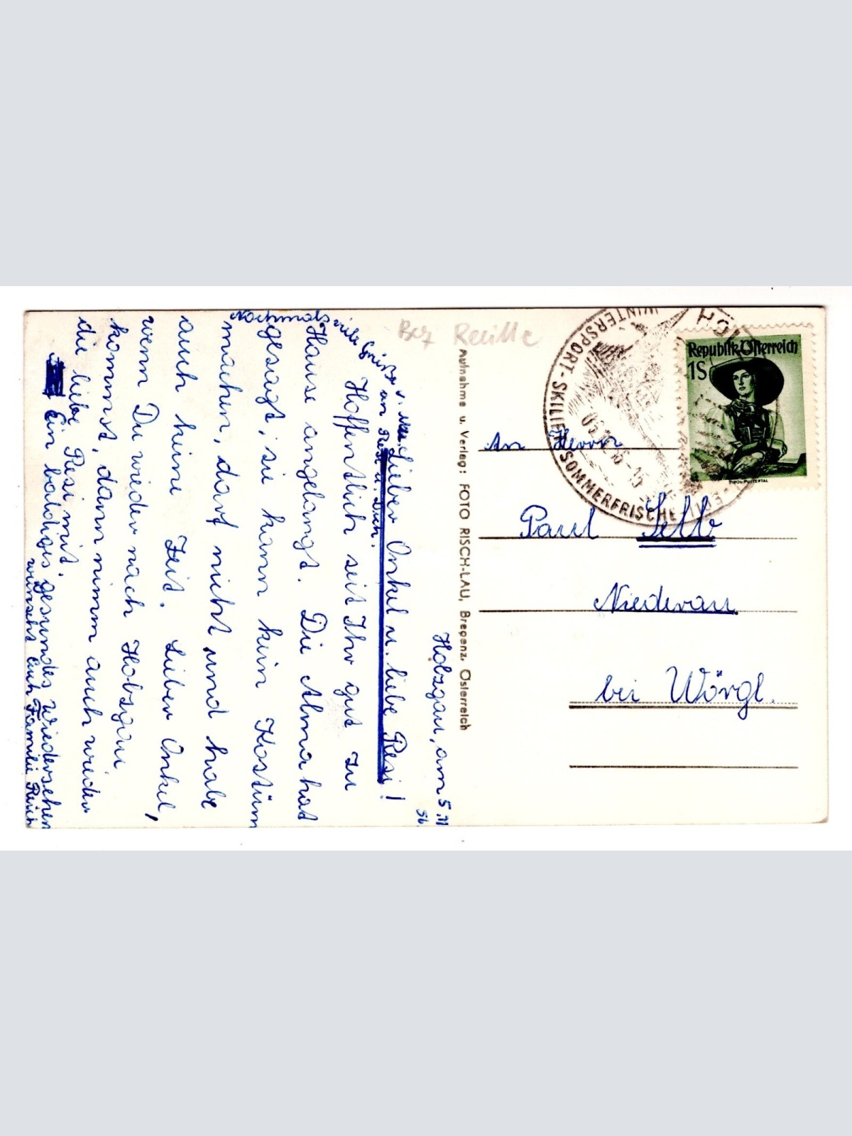 AK, Holzgau geg. Zwölferkopf, Tirol, Ansichtskarte (S6959)