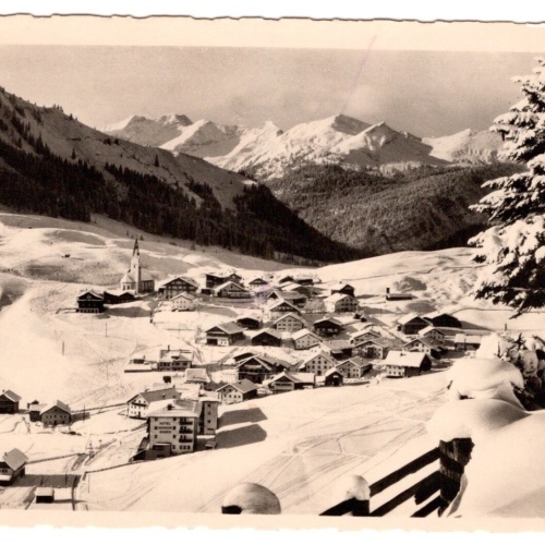 AK, Berwang in Tirol mit Lechtaler Alpen, Ansichtskarte (S6961)