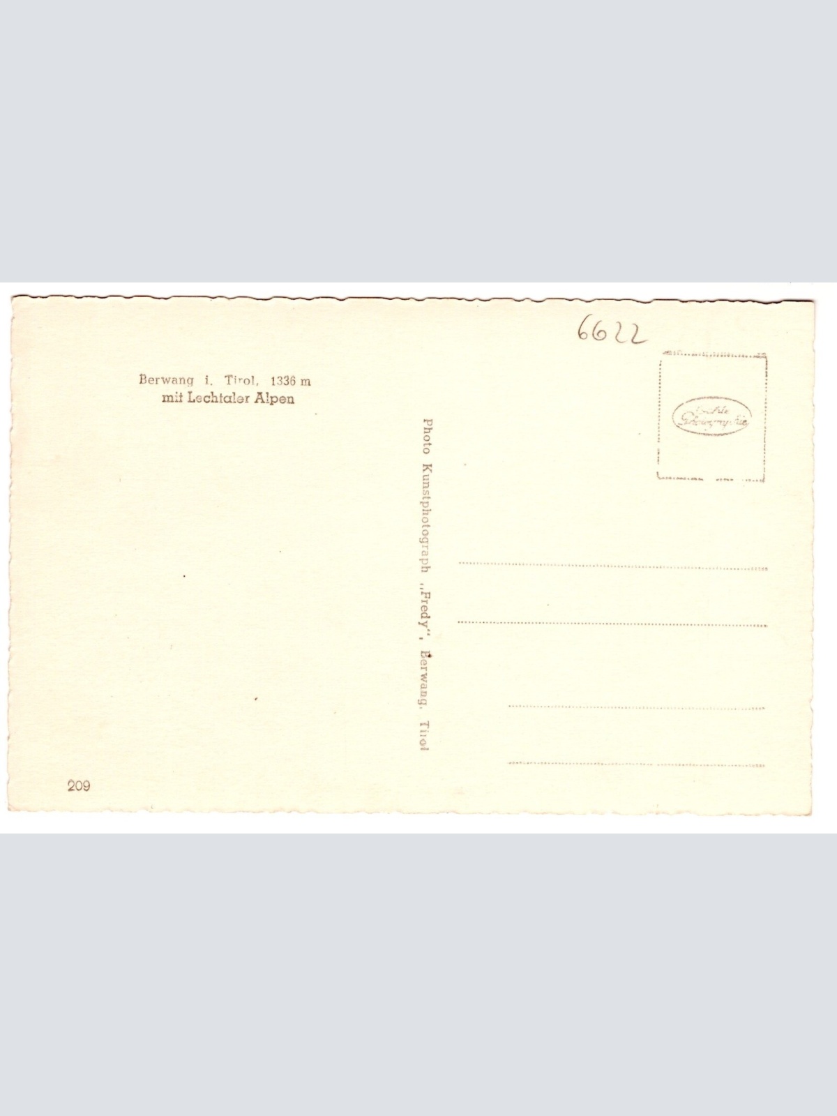 AK, Berwang in Tirol, mit Lechtaler Alpen, Ansichtskarte (S6971)