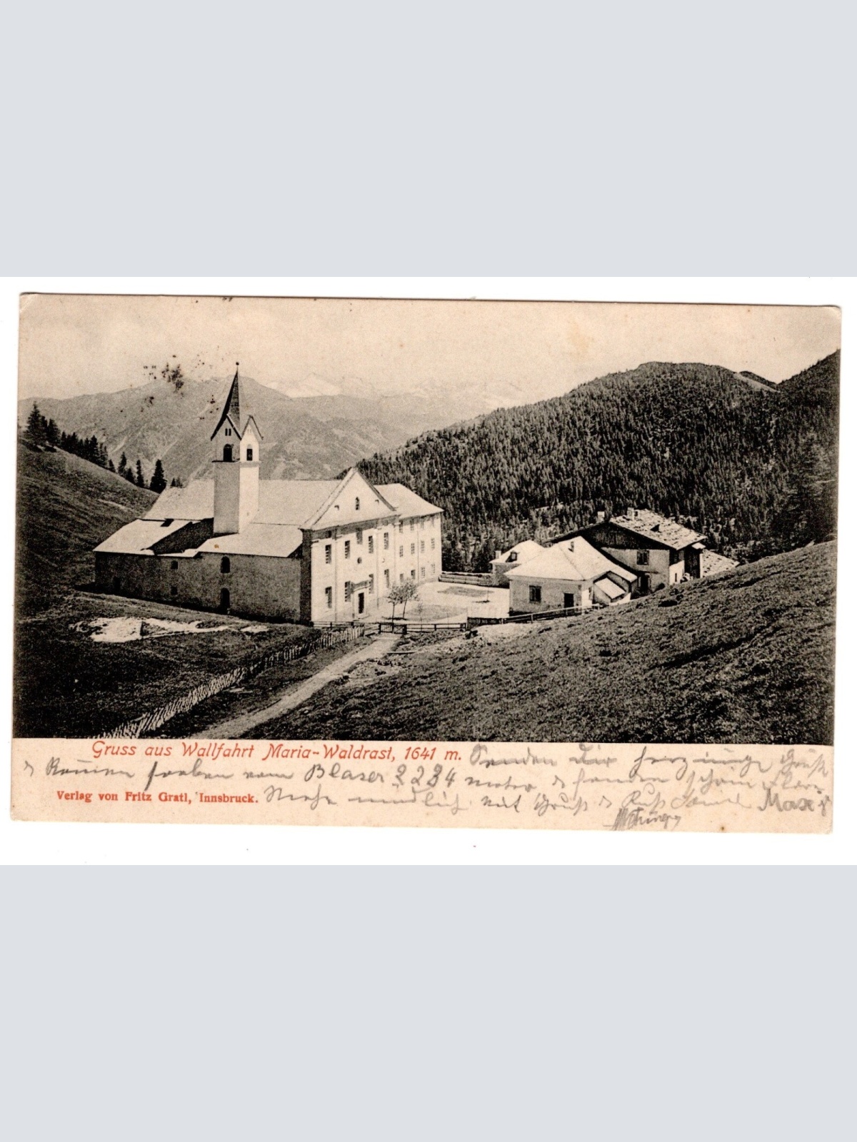 AK, Gruß aus Wallfahrt Maria-Waldrast, Tirol, Ansichtskarte (S6977)