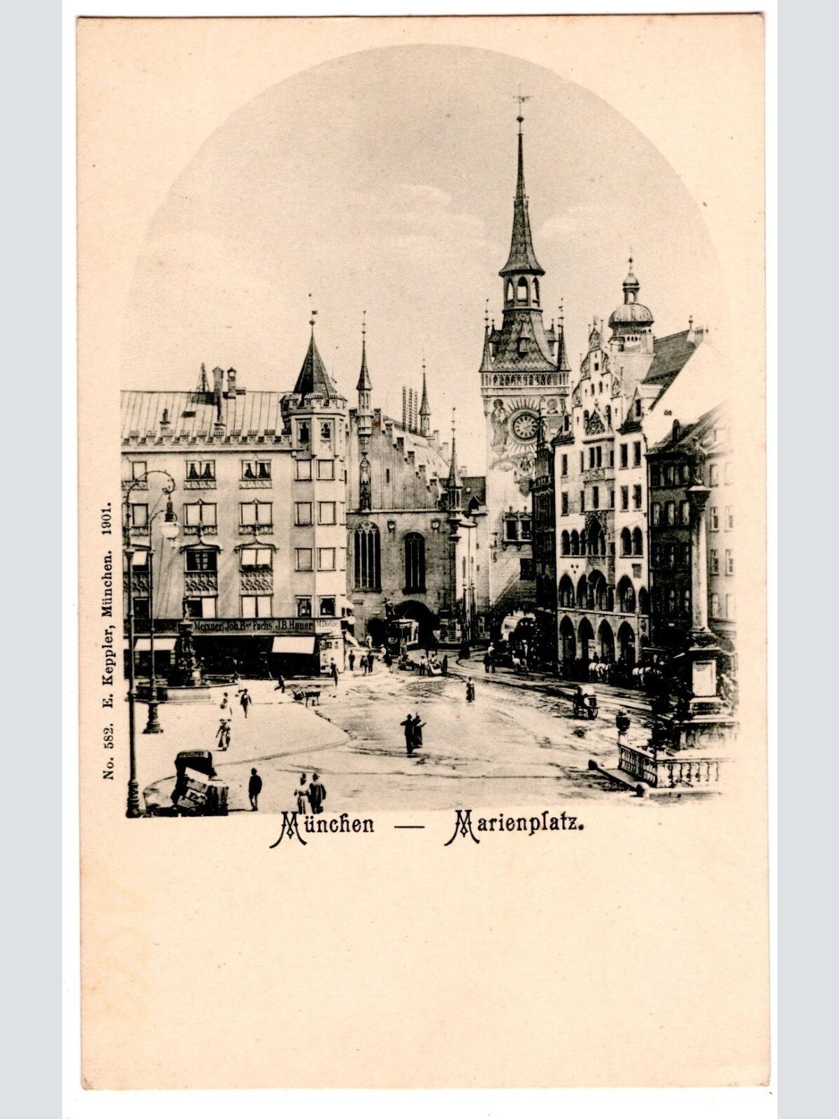 AK, München, Marienplatz, Bayern, Ansichtskarte (S7003)