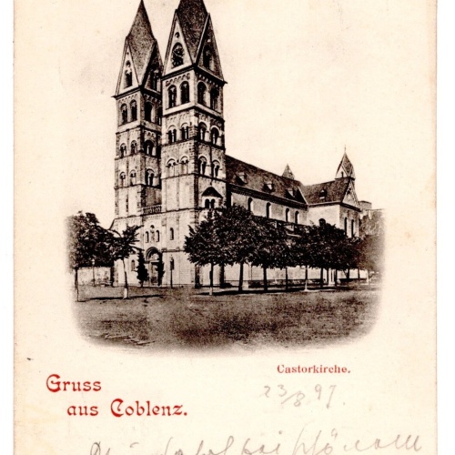 AK, Gruß aus Koblenz, Castorkirche, Rheinland-Pfalz, Ansichtskarte (S7007)
