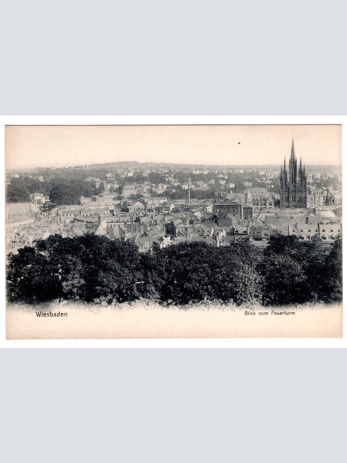AK, Wiesbaden, Blick vom Feuerturm, Hessen, Ansichtskarte (S7039)